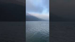 Epic view foggy mountains lake in Poland Subscribe poland lake epic foryou lakescenery [upl. by Newo]