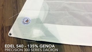 New Edel 540 Headsail  135 Furling Genoa  Precision Sails 300 Series Dacron [upl. by Anerbas]