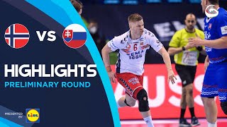 Norway vs Slovakia  Highlights  Preliminary Round  Mens EHF EURO 2022 [upl. by Deroo]