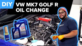 Volkswagen Mk7 Golf R Engine Oil Change DIY 20152021 VW Golf R [upl. by Monsour184]