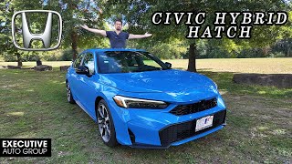 2025 Honda Civic Hybrid Touring Hatchback  Most Efficient Civic Ever [upl. by Dewitt]