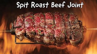 🙌AMAZING SPIT ROAST BEEF JOINT 🍖  BRITISH ROAST DINNER 🍴  OUTDOOR COOKING GUR EATS EATWITHUS [upl. by Leslee]