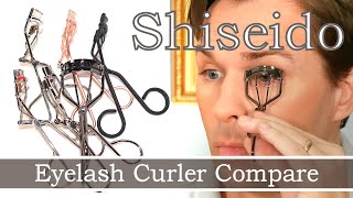 SHISEIDO AGAINST TWEEZERMAN SUQQU KEVYN AUCOIN SHU UEMURA SURRATT GENERAL EYELASH CURLER REVIEW [upl. by Ellinad310]