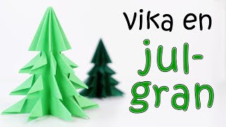 VIKA EN JULGRAN  julpyssel med papper [upl. by Brunella]