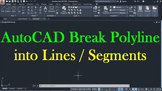 AutoCAD Break Polyline into Lines and Segments [upl. by Nozicka821]