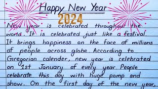 New year essay in englishHappy new year 2024paragraph on New year [upl. by Lias]