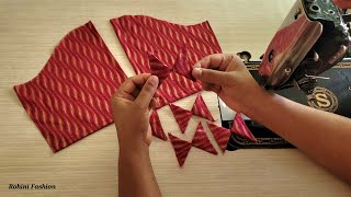 Beautiful paithani saree blouse designer sleeve design  Simple and easy method of stitching [upl. by Peltz]