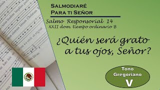 Salmo 14 XXII domingo del tiempo ordinario ciclo B lecc Mexicano Gregoriano [upl. by Heck]