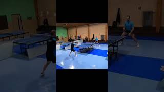 backhand winner  racket sides switch topspin tabletennishighlights backhand pingpong [upl. by Ilesara]