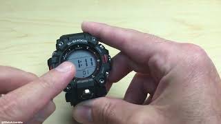 Casio GShock GW9500 Mudman  Change Time Format 12hr vs 24hr [upl. by Adnek]