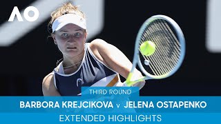 Barbora Krejcikova v Jelena Ostapenko Extended Highlights 3R  Australian Open 2022 [upl. by Rennug515]