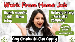 Permanent Work From Home Job Video  Any Graduate Can Apply  Freshers Job  Job Opening [upl. by Eilyr]