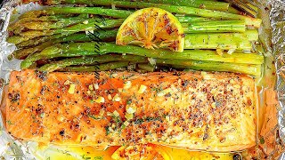 Baked Salmon and Asparagus in Foil [upl. by Cass]