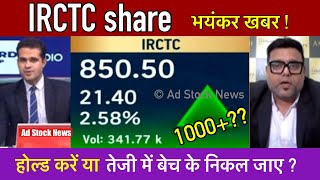 IRCTC share latest news todayHold or sell  Irctc share news today [upl. by Uria]