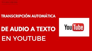 TUTORIAL TRANSCRIPCIÓN AUTOMÁTICA DE AUDIO A TEXTO EN YOUTUBE  ESPAÑOL 2016 [upl. by Ettelrac]