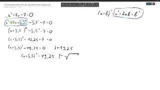 Quadratische Gleichungen mit quadratischer Ergänzung lösen [upl. by Yesdnil]