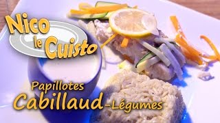 Nico le Cuisto  S2E36  Papillotes Cabillaud Légumes [upl. by Nwhas]