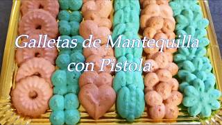 🍪 GALLETAS DE MANTEQUILLA CON PISTOLA 🍪 [upl. by Arrac]