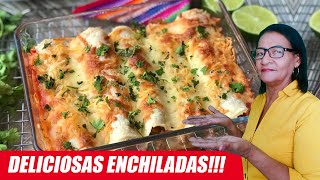 🥟RECETA ENCHILADAS con Pollo y Queso 😋 [upl. by Ahsiekar171]