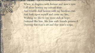 Sonnet 29 When in disgrace with fortune and mens eyes [upl. by Aicilat357]