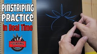 Pinstriping Practice Design In Real Time Part 1 of 3 [upl. by Jasen]