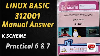 3122001 LINUX BASIC Manual Answer MSBTE K Scheme Semester2 Diploma [upl. by Amlet]