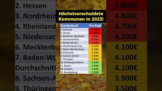 Höchstverschuldete deutsche Kommunen [upl. by Julietta]