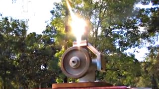 Stirling Engine Solar Fresnel Lens Powered Alpha Hot Air Motor Andy Ross GreenPowerScience [upl. by Barry]