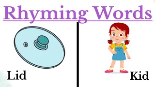 Rhyming words for kindergarten  kids learning  Rhyming words with pictures rhymingwords [upl. by Lenaj83]