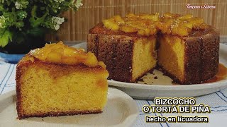 BIZCOCHO O TORTA DE PIÑA HECHA EN LICUADORA MUY FÁCIL Y DELICIOSA [upl. by Atikkin680]