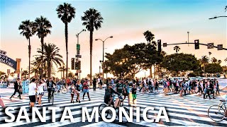 Santa Monica 4K in Los Angeles California USA  Walking Tour [upl. by Susanetta]