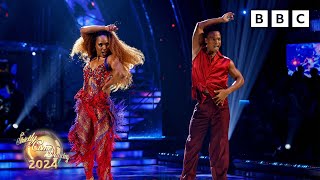 Montell Douglas and Johannes Radebe Samba to Fuego by Eleni Foureira ✨ BBC Strictly 2024 [upl. by Silbahc]