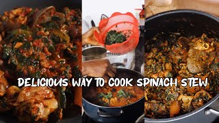 HOW TO COOK VEGETABLE SOUP  EFORIRO WITH SPINACH [upl. by Erdna552]