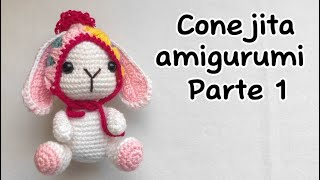 parte 1  amigurumi de conejita con gorrito 🐰☺️ [upl. by Obie40]