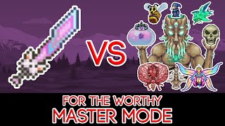 Meowmere vs ALL Bosses Master Mode  Terraria 1423 For The Worthy [upl. by Stine]