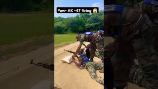 Pov  AK 47 Firing 🔥🔥😱😱 commando training army cammando ak47firing armylover [upl. by Lefton]