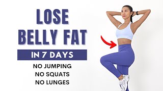 LOSE BELLY FAT in 7 Days🔥 40min Belly Fat Loss Workout  All Standing Workout Knee Friendly [upl. by Accemahs]