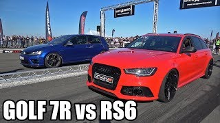 Audi RS6 Avant C7 vs Volkswagen Golf 7 R [upl. by Venola]