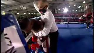 South African Boxer Simiso Buthelezi scary moment before death [upl. by Sulakcin]