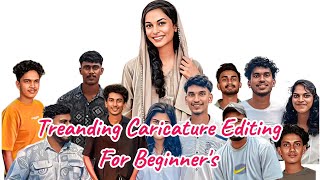 Caricature editing tutorial for beginners edit diy [upl. by Edison]