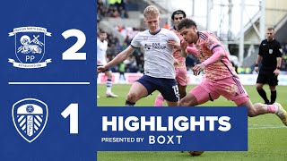 Highlights  Preston North End 21 Leeds United  Red card and penalty [upl. by Quackenbush]