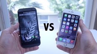 iPhone 6 vs HTC One M8  Full Comparison [upl. by Brenden]