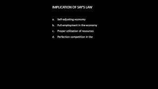 Implications of Says Law macroeconomics economics [upl. by Leaffar140]