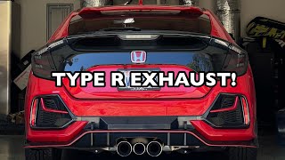 Retrofitting a Type R exhaust on my Civic Hatchback Sport [upl. by Aneelas]