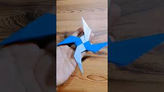 How to make paper ninja star DIY Shuriken ninja star diy origamishuriken [upl. by Anialad]