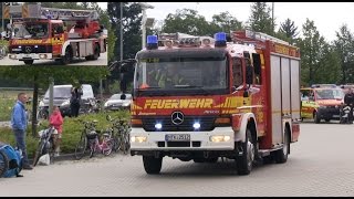 BULLHORN LF 1612  DLK 2312 Feuerwehr Hofheim am Taunus  KTW DRK Zwei Perspektiven [upl. by Stanfield]