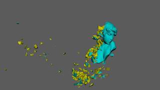 Sculpture destruction in Maya using Pulldownit WIP [upl. by Ruscher]