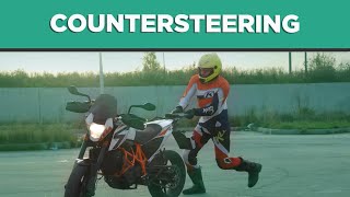 COUNTERSTEERING on slow and fast speeds [upl. by Gibeon]