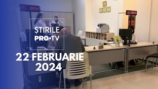 Știrile PRO TV  22 Februarie 2024 [upl. by Ynney]