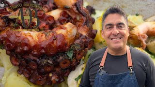 PULPO ASADO A LA PARRILLA Perfecto blando delicioso e infalible  Todos los secretos [upl. by Ahsinrat]